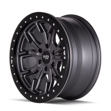Load image into Gallery viewer, Dirty Life 9303 DT-1 17x9/5x127 BP/-12mm Offset/78.1mm Hub Matte Gunmetal Wheel - Simulated Rashring
