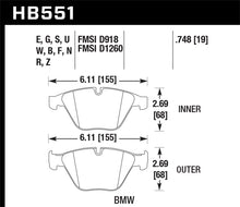 Load image into Gallery viewer, Hawk 07-09 BMW 335d/335i/335xi / 08-09 328i/M3 HT-10 Race Front Brake Pads Brake Pads - Racing Hawk Performance   
