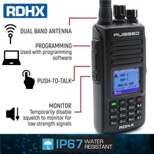 Load image into Gallery viewer, Rugged Radios Radio Communications Rugged Radios WATERPROOF - Rugged RDH-X - Bus Band 2-Way Radio - Digital and Analog / Safety Yellow
