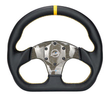 Load image into Gallery viewer, NRG Carbon Fiber Flat Bottom Steering Wheel (320mm) Silver CF Center w/Silver Stitch/Center Mark | RST-024CF/SL
