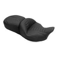 Mustang 08-21 Harley Electra Glide, Rd Glide, Rd King, Str Glide Touring 1PC Seat Deluxe - Black Misc Powersports Mustang Motorcycle   