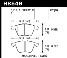 Load image into Gallery viewer, Hawk 07-08 Mazdaspeed3/06-07 Mazdaspeed6 HPS Street Front Brake Pads Brake Pads - Performance Hawk Performance   
