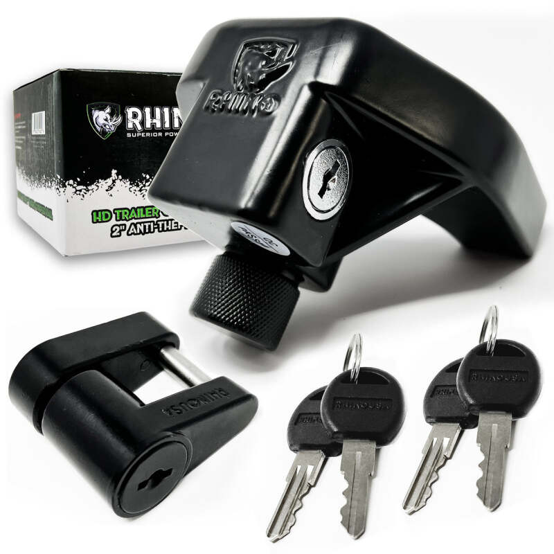 Rhino USA 2In Trailer Coupler Hd Lock Kit-2-Piece Hitch Accessories Rhino USA