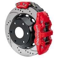 Wilwood Big Ford New Style Aero4 Rear EPB Kit - 14in Drilled Rotor - 2.50in Offset - Red | 140-18153-DR