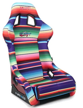 Load image into Gallery viewer, NRG FRP Bucket Seat PRISMA Serepi Edition W/ Red Pearlized Back Mexi-Cali Blanket Print - Large NRG
