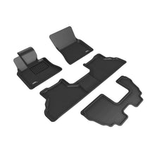 Load image into Gallery viewer, 3D MAXpider 2007-2013 BMW X5 E70 Kagu 1st &amp; 2nd &amp; 3rd Row Floormats - Black

