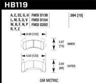 Hawk Buick / Cadillac / Chevrolet / GMC / Isuzu / Oldsmobile / Pontiac DTC-30 Race Brake Pads Brake Pads - Racing Hawk Performance   