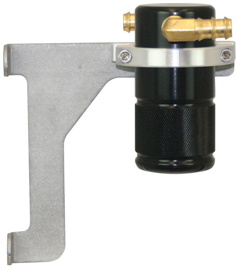 Moroso 12-18 Jeep 3.6L JK Air/Oil Separator Catch Can - Small Body - Billet Aluminum - Black Finish Moroso