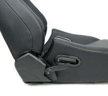 Load image into Gallery viewer, NRG Omega Reclinable Racing Seat (Pair) Black with Black Carbon Vinyl Back | RSC-750BK/BK L/R
