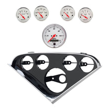 Load image into Gallery viewer, Autometer Arctic White Direct Fit Dash Kit 55-56 Chevrolet (1 x 3-3/8in. / 4 x 2-1/16in.) | 2207-03
