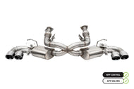 Corsa 2020-24 Corvette C8 3in Valved Cat-Back 4.5in Pol Quad Tips - Fits Factory Perf Exhaust w/ AFM Catback CORSA Performance