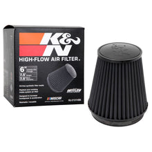 Load image into Gallery viewer, K&amp;N Universal Rubber Filter Round Tapered 6in Flange ID x 7.5in Base OD x 5.25in Top OD x 8in Height
