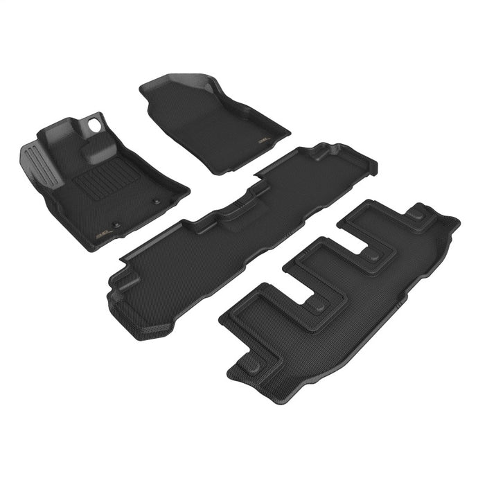 3D Maxpider 19-24 Subaru Ascent Kagu Black Bench Seats R1 R2 R3 3D MAXpider
