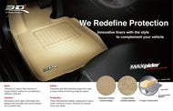 3D MAXpider 2019-2023 Genesis G70 AWD Kagu 1st & 2nd Row Floormats - Black Floor Mats - Rubber 3D MAXpider   