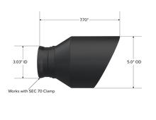 Load image into Gallery viewer, MBRP 15-23 Dodge Charger 5.7L/6.2L/6.4L T304 3in ID / 5in OD Out / 8in Length Angle Cut Black Tip Tips MBRP   
