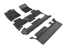 Load image into Gallery viewer, 3D MAXpider 2015-2020 Chevrolet Tahoe Kagu 1st &amp; 2nd &amp; 3rd Row Floormats - Black | L1CH06201509
