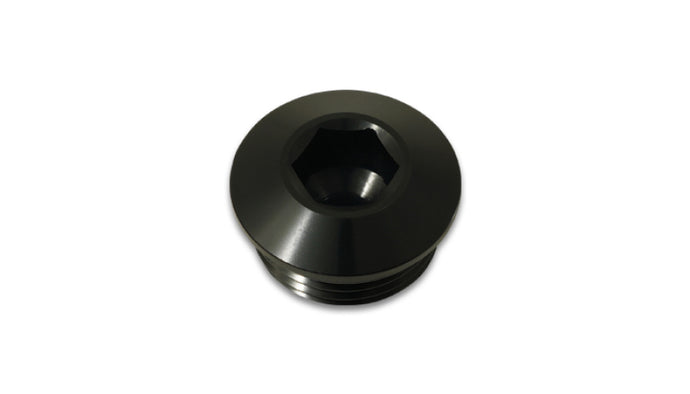 Vibrant Aluminum 34AN ORB Low Profile Port Plug - Anodized Black Vibrant
