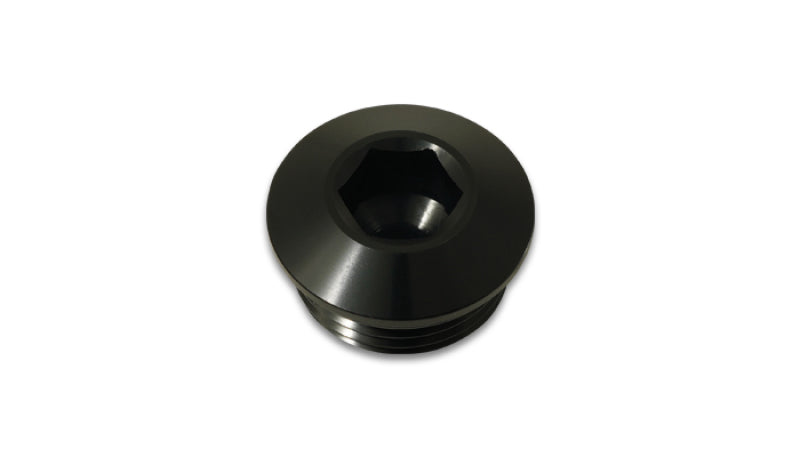 Vibrant Aluminum 34AN ORB Low Profile Port Plug - Anodized Black Vibrant