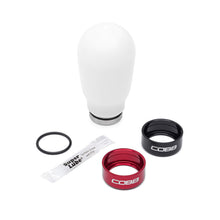 Load image into Gallery viewer, Cobb Subaru 6-Speed Tall Weighted COBB Shift Knob - White (Incl. Both Red + Blk Collars) Shift Knobs COBB
