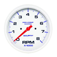 Autometer Marine Silver Ultra-Lite Gauge 3-3/8in Tachometer 6K RPM | 200752-33