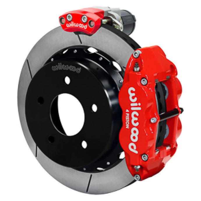 Wilwood 88-98 GM C1500 Superlite Rear Electronic Parking Brake Kit 14in Rotor 3.25in Offset - Red Wilwood