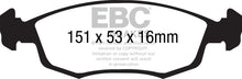 Load image into Gallery viewer, EBC 11+ Fiat 500 1.4 (ATE Calipers) Ultimax2 Front Brake Pads Brake Pads - OE EBC   
