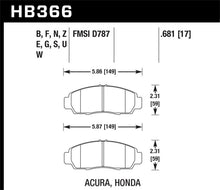 Load image into Gallery viewer, Hawk 04+ Accord TSX / 99-08 TL / 01-03 CL / 08+ Honda Accord EX HPS Street Front Brake Pads Brake Pads - Performance Hawk Performance   
