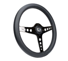 Load image into Gallery viewer, NRG Light Weight Gaming Steering Wheel - Driftz 350mm 3 Black Chrome Spokes Perforated Leather | ST-034BC-PR
