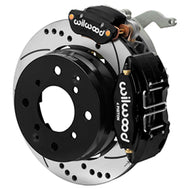 Wilwood 70-76 Porsche 914 Rear Powerlite Brake Kit Dilled & Slotted - Black Wilwood