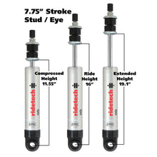 Load image into Gallery viewer, Ridetech Shocks and Struts Ridetech HQ Series Shock Absorber Single Adjustable 7.55in Stroke Eye/Stud Mounting 11.55in x 19.1in
