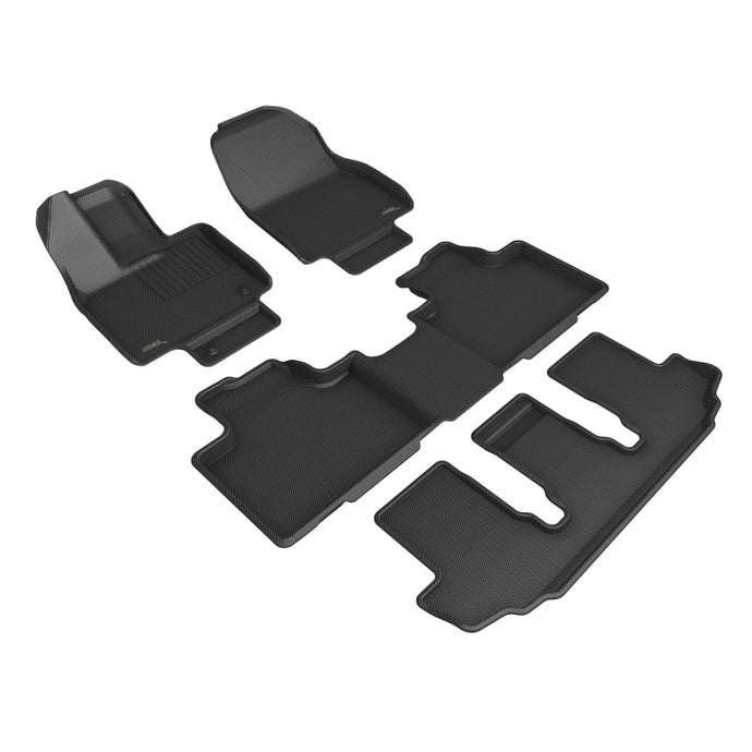 3D MAXider 20-23 Toyota Highlander Hybrid Kagu Black Floor Mat - Row 1/2/3 3D MAXpider