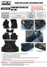 Load image into Gallery viewer, HKS FLOOR MATS VA FULL SET OCT LHD | 53001-AF008
