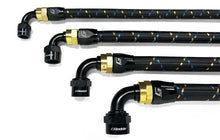 Load image into Gallery viewer, GReddy AN10 120 DEGREE HOSE END SWIVEL BLACK/GOLD ANODIZED | 12801012
