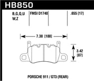 Hawk 2019 Porsche 911 Turbo HPS 5.0 Brake Pads | HB850B.655