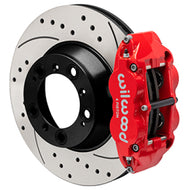 Wilwood 99-12 Porsche 911 (996/997) Superlite 4R Rear Brake Kit Drilled 14.00in Rotor w/Lines - Red Wilwood