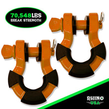 Load image into Gallery viewer, Rhino USA Shackle Kits Rhino USA 8T Super Shackle 2-Pack (Orange)
