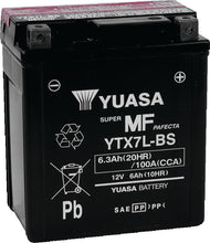 Load image into Gallery viewer, Yuasa YTX7L-BS Maintenance Free AGM 12-Volt Battery w/Bottle Yuasa Battery
