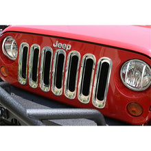 Load image into Gallery viewer, Rugged Ridge Grille Inserts Chrome 07-18 Jeep Wrangler Rugged Ridge
