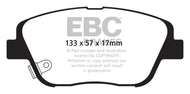EBC 10-14 Hyundai Sonata 2.0 Turbo Ultimax2 Front Brake Pads Brake Pads - OE EBC   