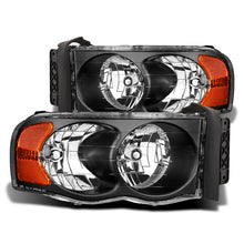 Load image into Gallery viewer, Raxiom 02-05 Dodge RAM 1500 Crystal Headlights- Black Housing (Clear Lens) Headlights Raxiom
