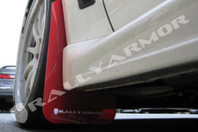 Load image into Gallery viewer, Rally Armor 08-17 Mitsubishi EVO X Red UR Mud Flap w/ White Logo Mud Flaps Rally Armor   
