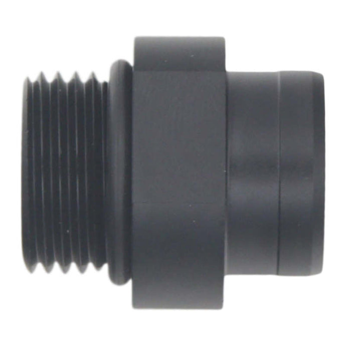 DeatschWerks 8AN ORB to S387 Pre-Filter Sock Adapter - Anodized Matte Black Fittings DeatschWerks