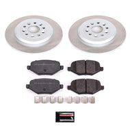 Power Stop 11-12 Lincoln MKX Rear Semi-Coated Rotor Kit Brake Kits - Performance Blank PowerStop   