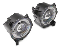 Load image into Gallery viewer, Raxiom 18-23 Jeep Wrangler JL Axial Series 9-In LED Angel Eye Headlights- Blk Housing (Clear Lens) Headlights Raxiom
