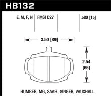 Load image into Gallery viewer, Hawk 62-81 MG MGB Black Race Front Brake Pads Brake Pads - Racing Hawk Performance   
