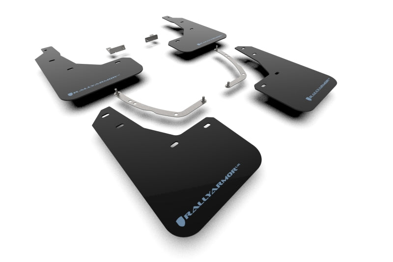 Rally Armor 2025 Hyundai Ioniq 5 PE Black UR Mud Flap w/ Performance Blue Logo Rally Armor