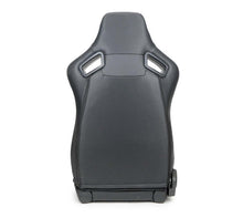 Load image into Gallery viewer, NRG Omega Reclinable Racing Seat (Pair) Black with Black Carbon Vinyl Back | RSC-750BK/BK L/R
