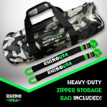 Load image into Gallery viewer, Rhino USA 7/8In X 30Ft Kinetic Rope Recovery Kit W/Soft Shackles (Green) Cargo Tie-Downs Rhino USA
