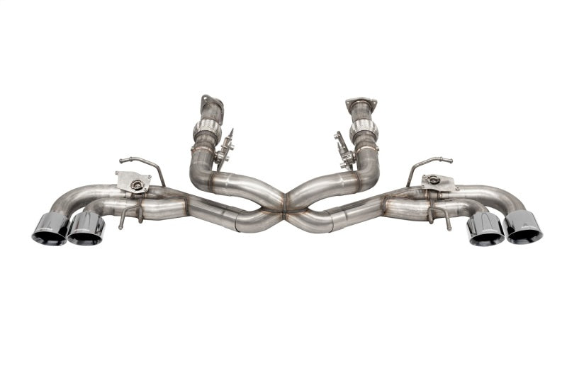 Corsa 2020-2024 Corvette C8 3in Valved Cat-Back 4.5in Pol Quad Tips - Fits Factory NPP Exhaust w/AFM Catback CORSA Performance