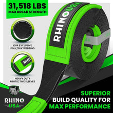 Load image into Gallery viewer, Rhino USA Tow Straps Rhino USA Recovery Tree Saver Strap 3Inx8Ft (Black)
